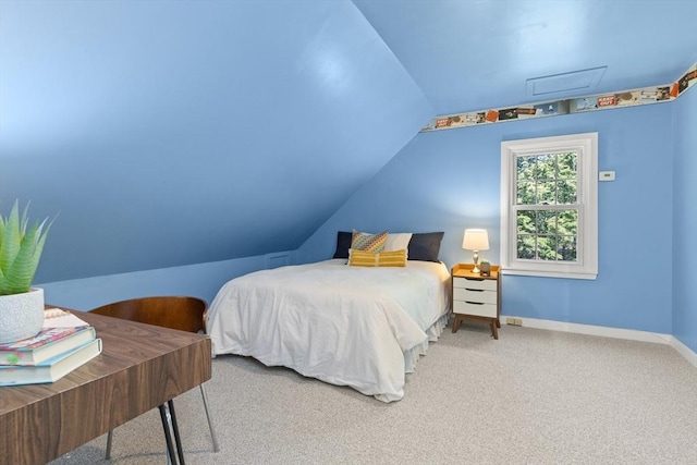 1005 Forest St, North Andover, MA 01845 - carpeted bedroom featuring vaulted ceiling and baseboards