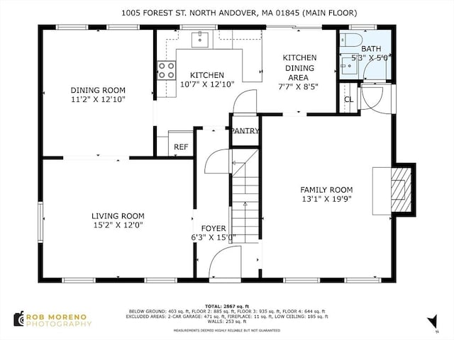 1005 Forest St, North Andover, MA 01845 - room layout