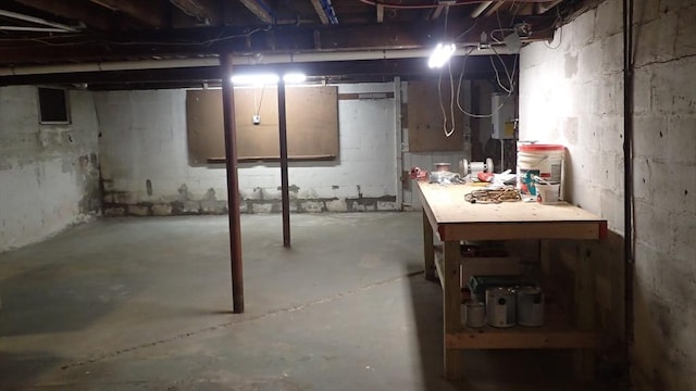 view of basement