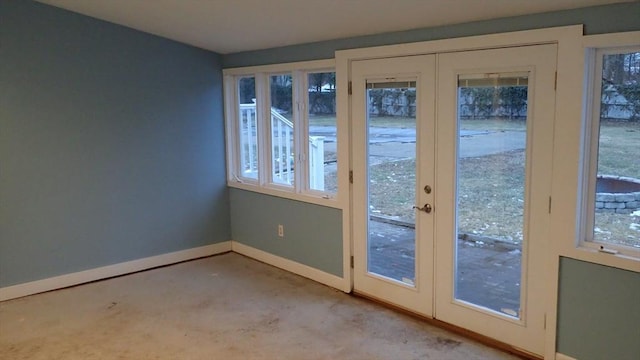 entryway with french doors