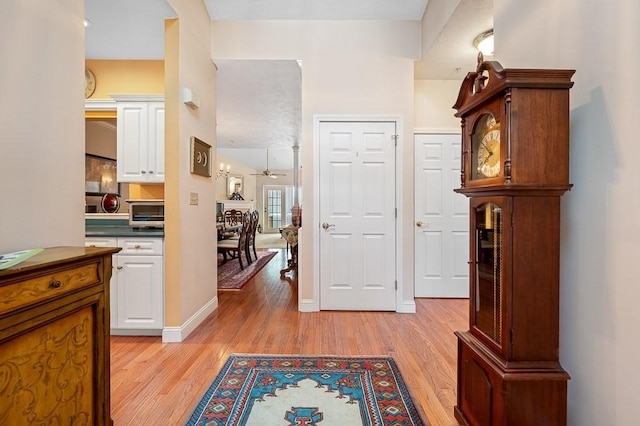 75 Orchard Meadow Dr Unit 75, Shrewsbury, MA 01545 - foyer featuring baseboards, light wood-type flooring, and ceiling fan