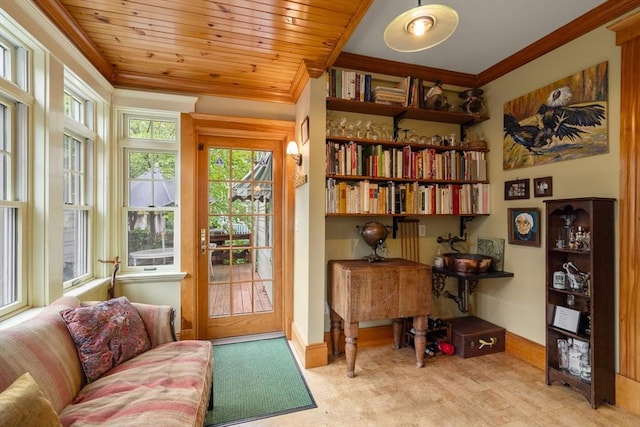 97 Stearns Rd, Brookline, MA 02446 - sitting room with crown molding and baseboards