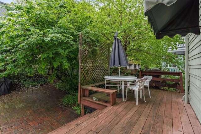 97 Stearns Rd, Brookline, MA 02446 - deck featuring outdoor dining area