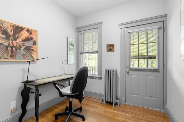 97 Stearns Rd, Brookline, MA 02446 - home office with radiator and light wood finished floors