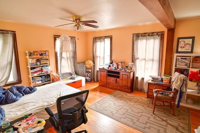217 Asbury St, Hamilton, MA 01982 - office with light wood-style flooring and ceiling fan