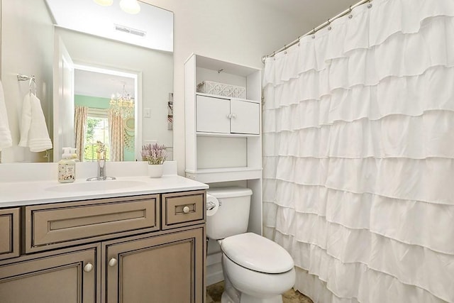 132 Hemmingway Pl, Wrentham, MA 02093 - full bathroom featuring vanity, toilet, and a shower with shower curtain