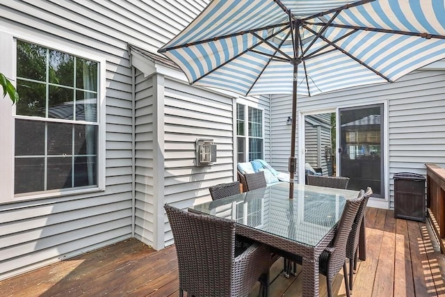 132 Hemmingway Pl, Wrentham, MA 02093 - wooden terrace with outdoor dining space