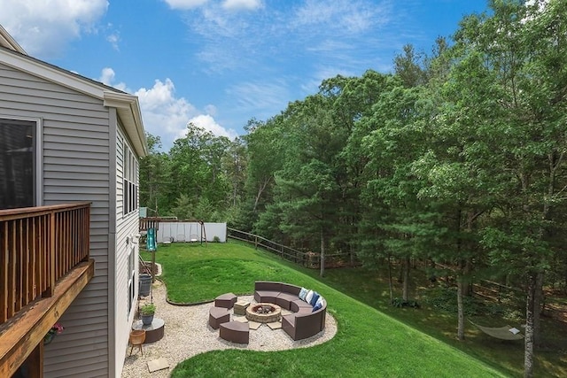 132 Hemmingway Pl, Wrentham, MA 02093 - view of yard with a fire pit and a patio area