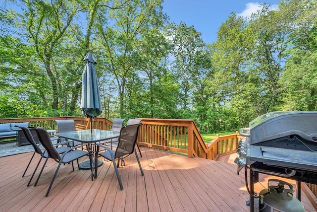 26 Beacon St, Amesbury, MA 01913 - wooden terrace featuring outdoor dining space and area for grilling