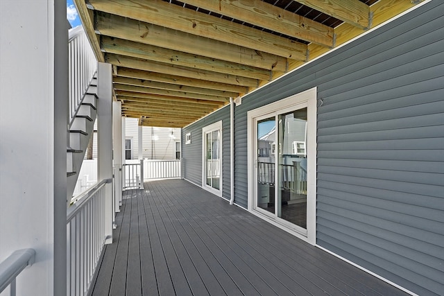 view of wooden terrace