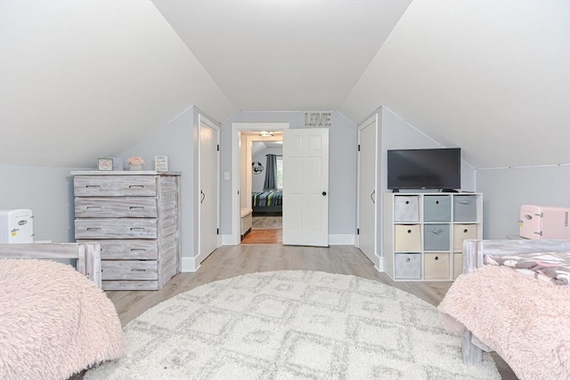 197 N St, Mattapoisett, MA 02739 - bedroom with lofted ceiling and wood finished floors