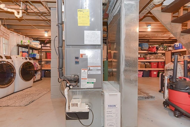 197 N St, Mattapoisett, MA 02739 - utility room with independent washer and dryer and heating unit