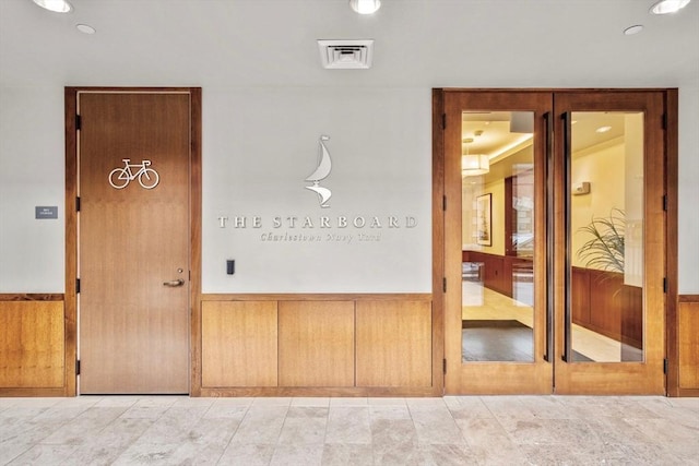 45 1st Ave Unit 301, Boston, MA 02129 - hall with a wainscoted wall and recessed lighting