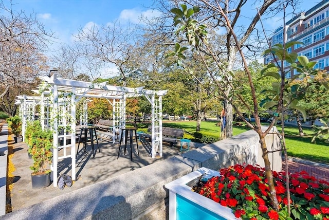45 1st Ave Unit 301, Boston, MA 02129 - view of patio / terrace featuring a pergola