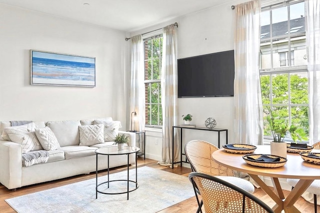 45 1st Ave Unit 301, Boston, MA 02129 - living area featuring light wood finished floors
