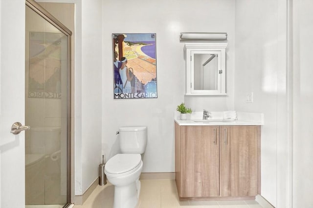45 1st Ave Unit 301, Boston, MA 02129 - full bathroom with vanity, a shower stall, baseboards, and toilet