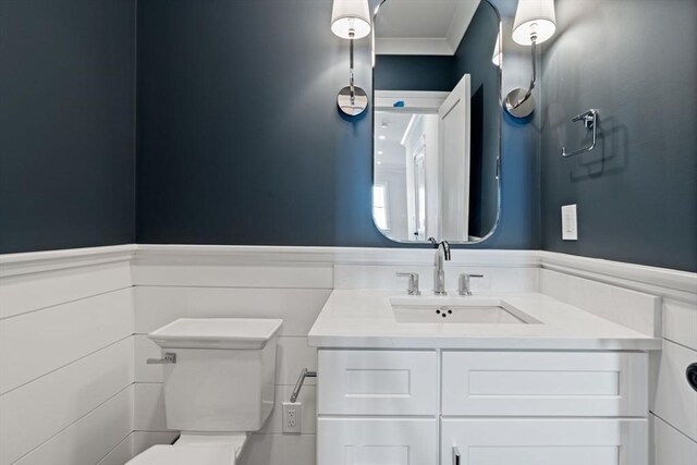7 Milk St, Natick, MA 01760 - bathroom with vanity and ornamental molding