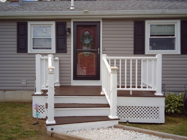 625 Middleboro Ave, Taunton, MA 02718 - doorway to property with roof with shingles