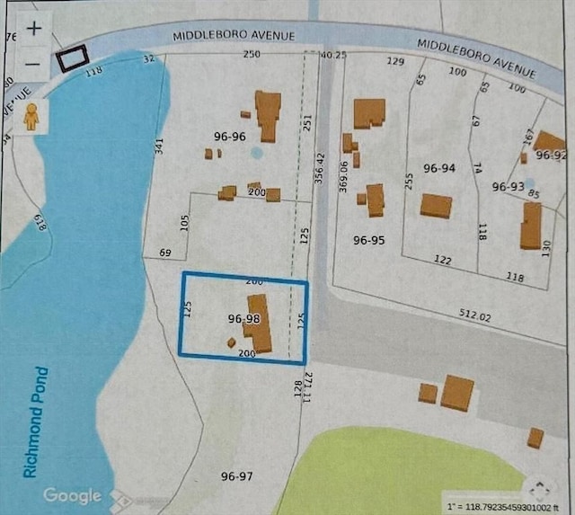 625 Middleboro Ave, Taunton, MA 02718 - parcel map