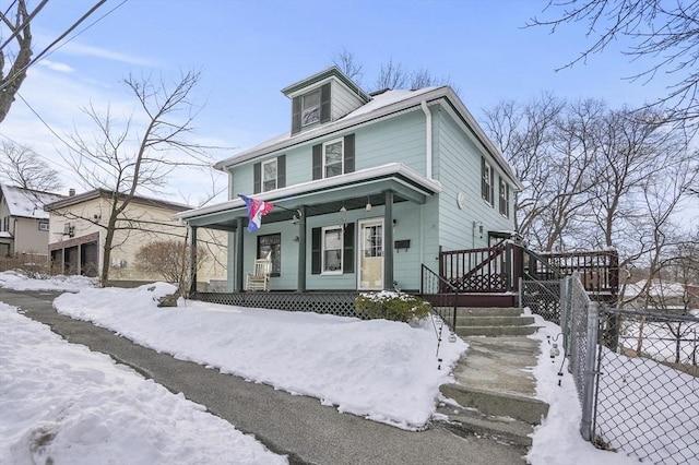 view of front of house with a porch