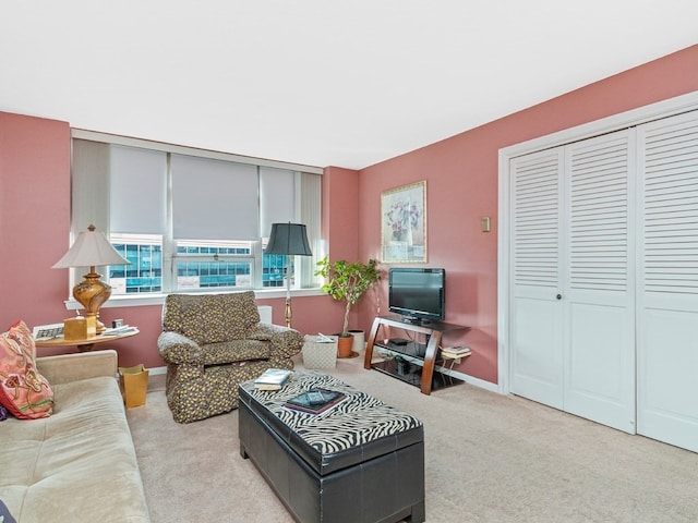 view of carpeted living room