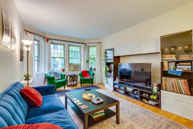 60 Dwight Unit 2, Brookline, MA 02446 - living area featuring wood finished floors and cooling unit