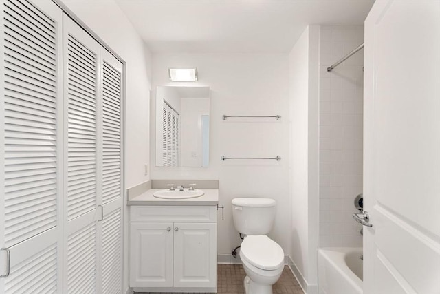 519 Harrison Ave Unit D117, Boston, MA 02118 - bathroom with vanity, shower / tub combination, tile patterned flooring, and a closet