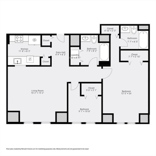 519 Harrison Ave Unit D117, Boston, MA 02118 - view of floor plan / room layout