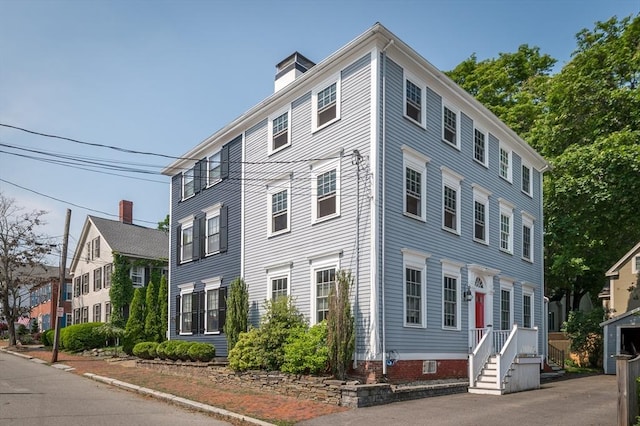 2 Court St Unit 3, Newburyport, MA 01950 - view of front facade featuring a chimney