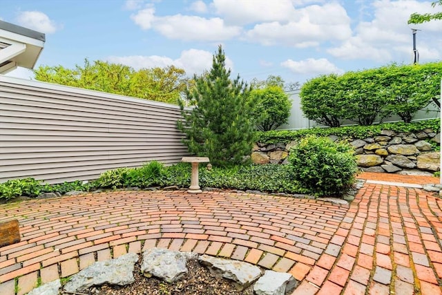 view of patio / terrace featuring a fenced backyard