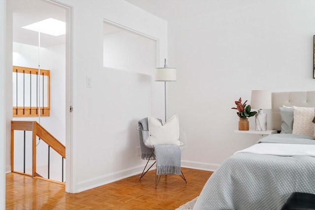 bedroom with baseboards