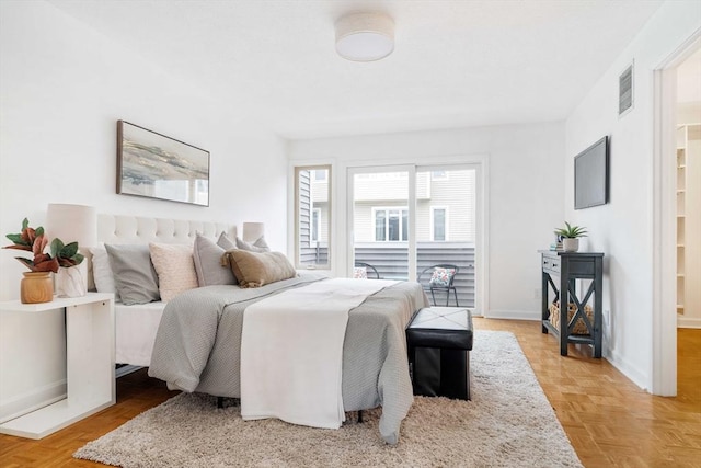 bedroom with baseboards