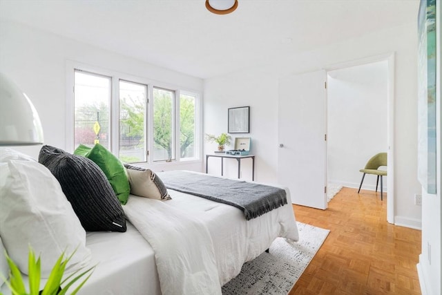 bedroom with baseboards