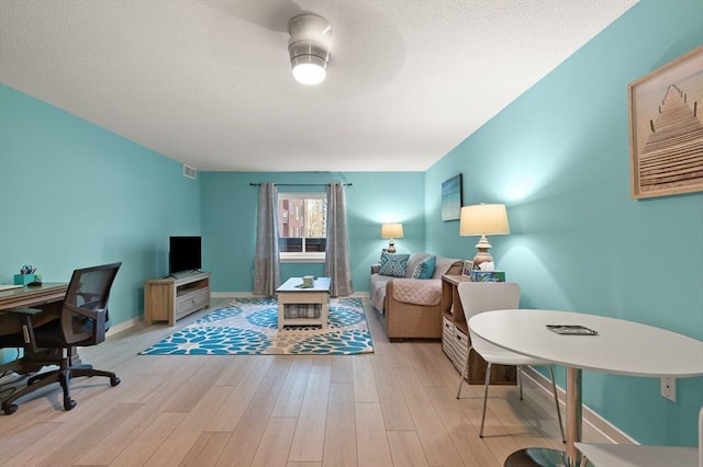 office featuring light hardwood / wood-style floors