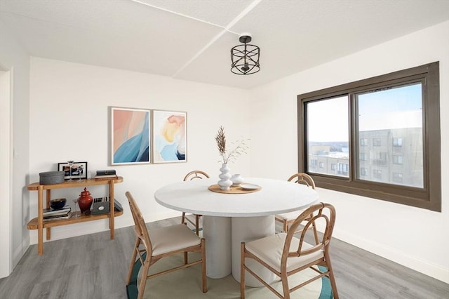 dining room with hardwood / wood-style floors