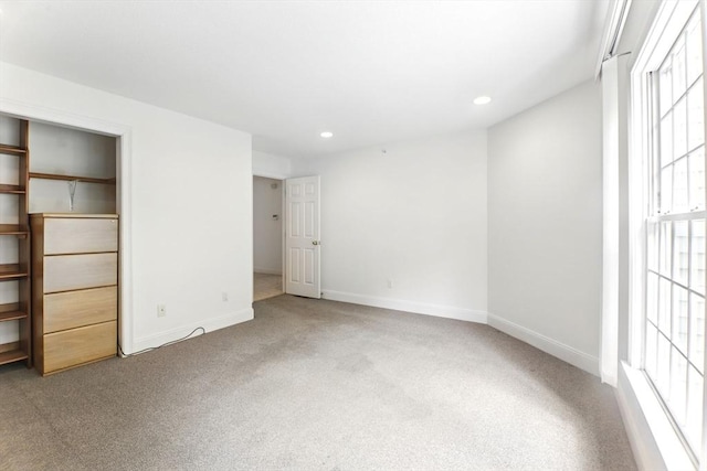 102 Pinehurst Dr Unit 102, East Longmeadow, MA 01028 - unfurnished bedroom with carpet, baseboards, a closet, and recessed lighting