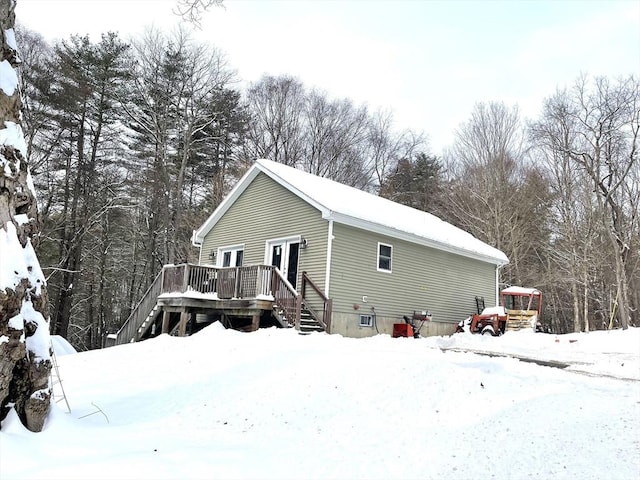 exterior space with a wooden deck