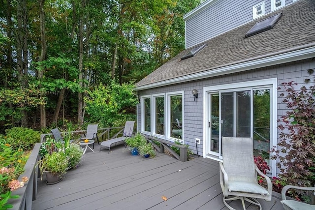 view of wooden deck