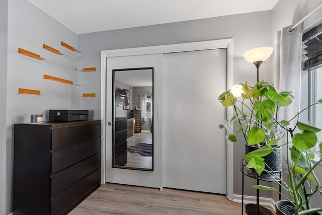 entryway featuring light hardwood / wood-style floors