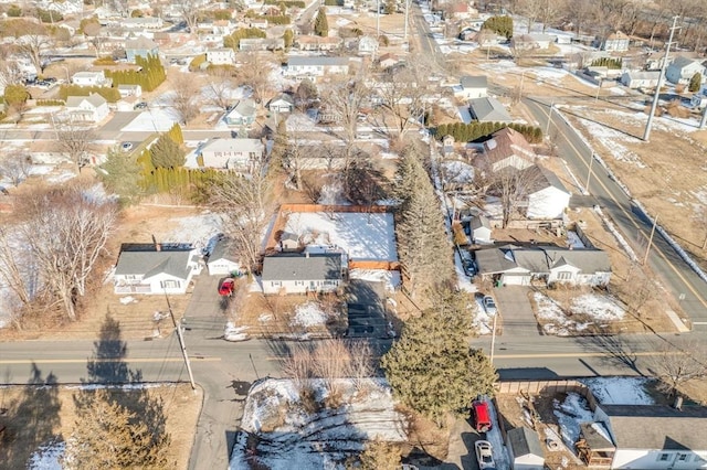 aerial view with a residential view