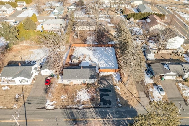 bird's eye view with a residential view