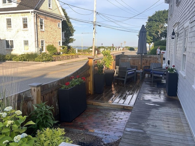 view of wooden deck