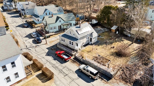 aerial view featuring a residential view