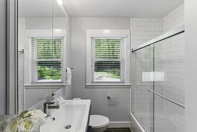 19 Mill Rd, Westborough, MA 01581 - full bath featuring healthy amount of natural light, toilet, baseboards, and a sink