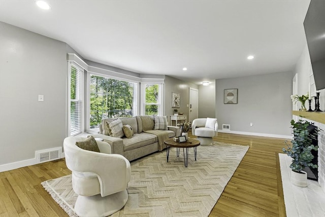 19 Mill Rd, Westborough, MA 01581 - living area with baseboards, light wood-type flooring, and recessed lighting