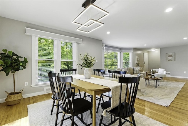 19 Mill Rd, Westborough, MA 01581 - dining room with plenty of natural light, light wood-style flooring, recessed lighting, and baseboards
