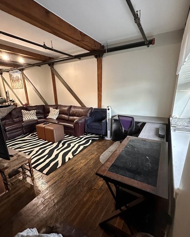 881 E 1st St Unit 303, Boston, MA 02127 - living area with hardwood / wood-style flooring