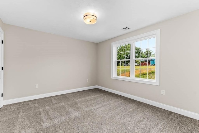 view of carpeted empty room