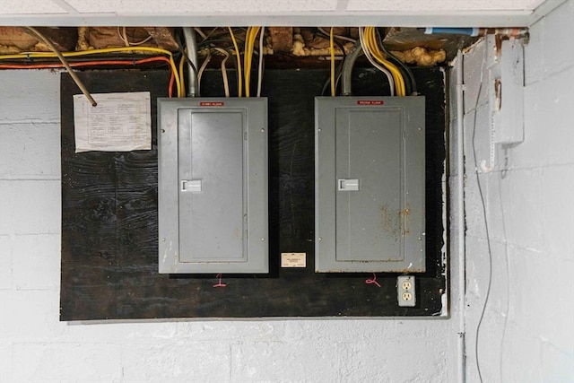 utility room featuring electric panel