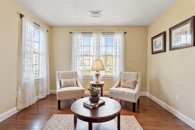 2 Rich Rd, Milford, MA 01757 - sitting room featuring baseboards, visible vents, and wood finished floors